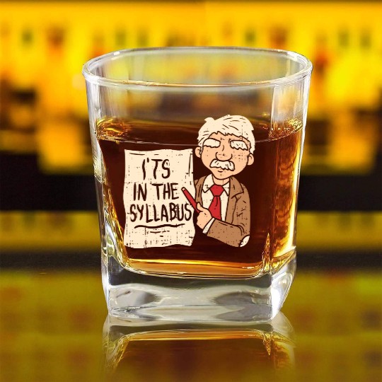 English Teacher Square Whiskey Glasses