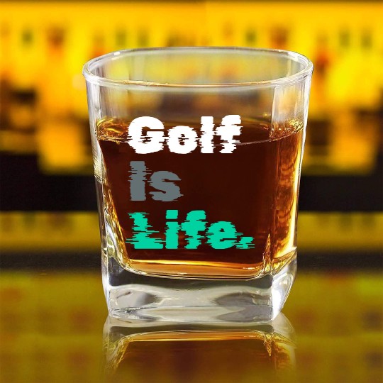 I Like Golfing, Golfer, Square Whiskey Glasses Time, Golf Is Life