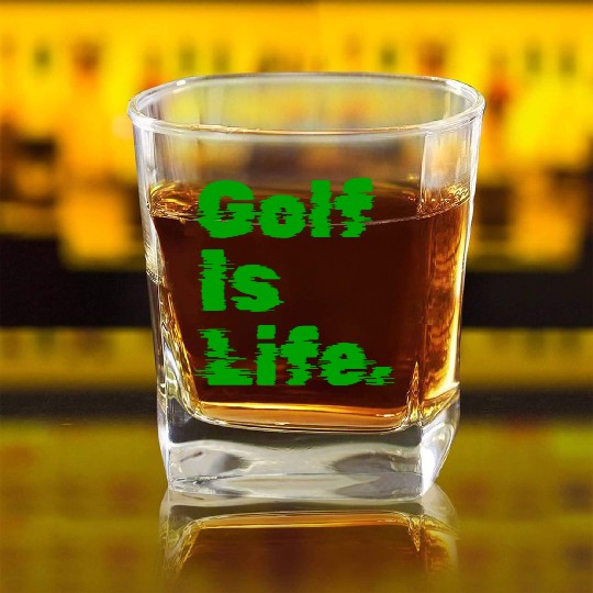 I Like Golfing, Golf Player, Golfing, Golf Is Life Square Whiskey Glasses