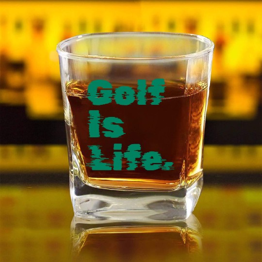 I Like Golfing, Golf Player, Golf Is Life Square Whiskey Glasses