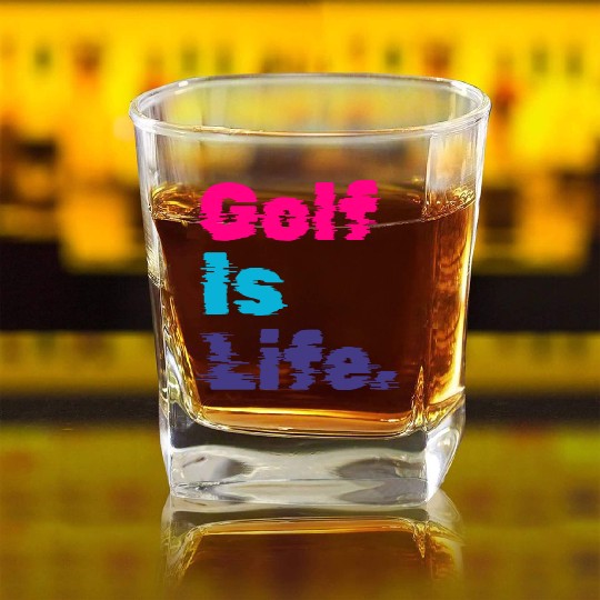 I Like Golfing, Golf Player, Golf Is Life Square Whiskey Glasses