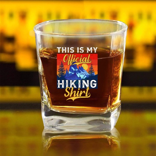 Official Hike Square Whiskey Glasses Wanderlust Mountain Love