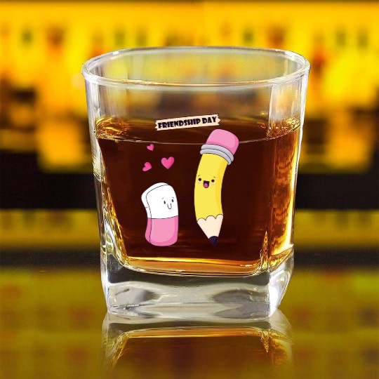 HELLO KINDERGARTEN - FRIENDSHIP DAY Square Whiskey Glasses