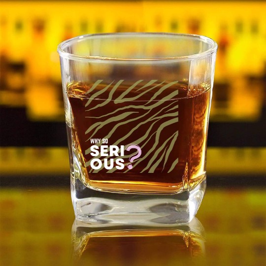 Why So Serious? Square Whiskey Glasses
