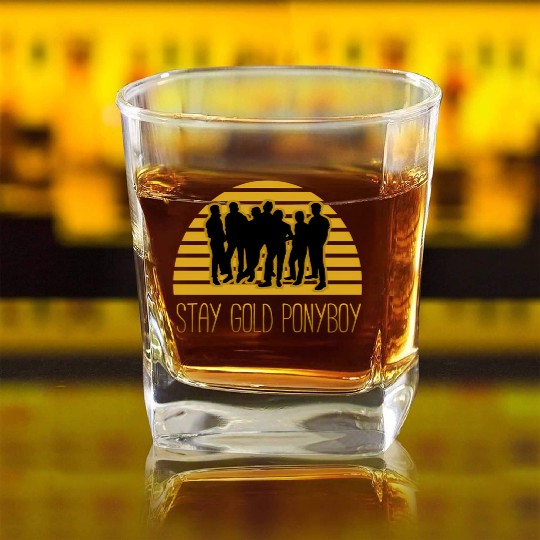 Stay Gold Pony Square Whiskey Glasses