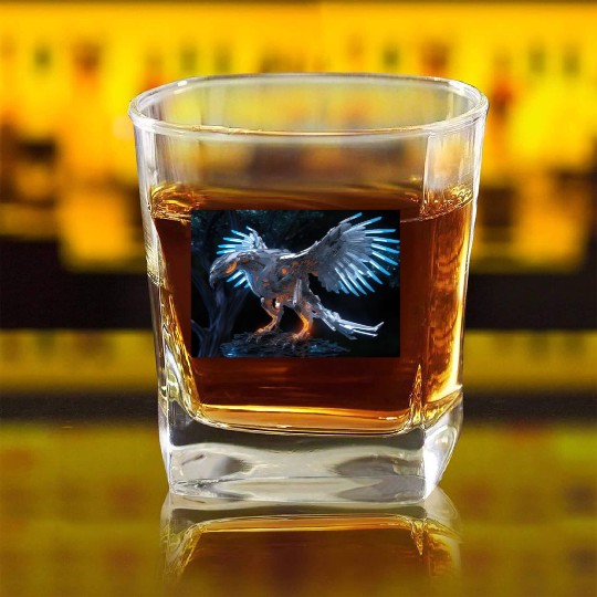 Hawk of Tomorrow Square Whiskey Glasses