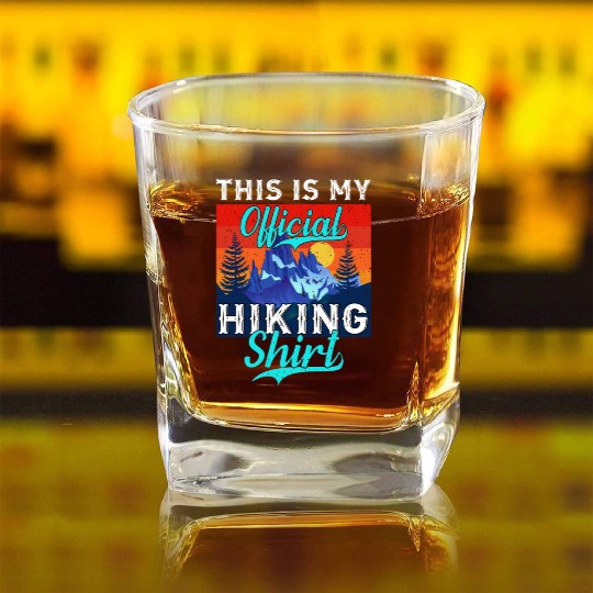 Official Hike Square Whiskey Glasses Wanderlust Mountain Love