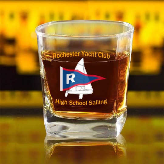West Irondequoit Ryc High School Sailing Square Whiskey Glasses