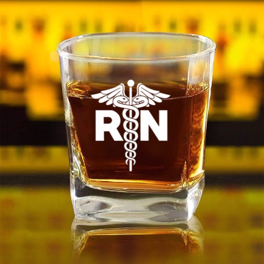 Registered Nurse Rn Hospital Staff For Nurses Square Whiskey Glasses
