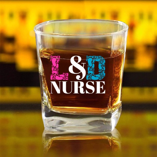Labor And Delivery Nurse Square Whiskey Glasses