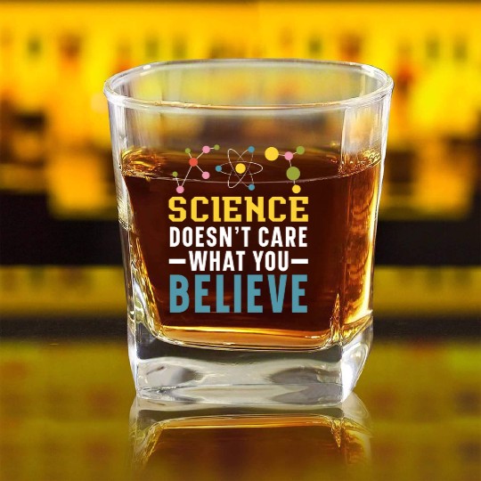 Atheism Anti-Religion Agnostic Freethinker Atheist Square Whiskey Glasses