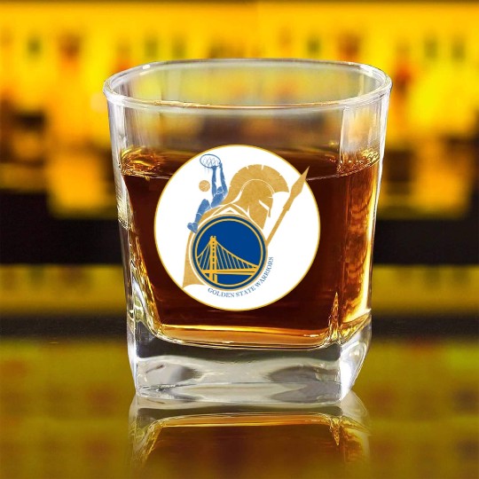 New Era Golden State Warriors Team Logo T-Shir Square Whiskey Glasses