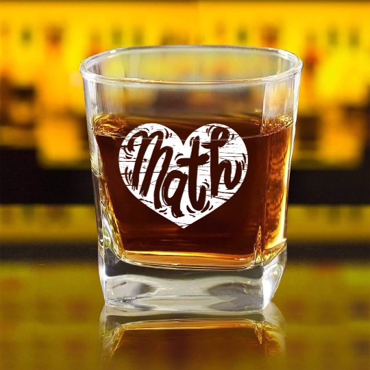 Math Heart Math Teacher He Square Whiskey Glasses