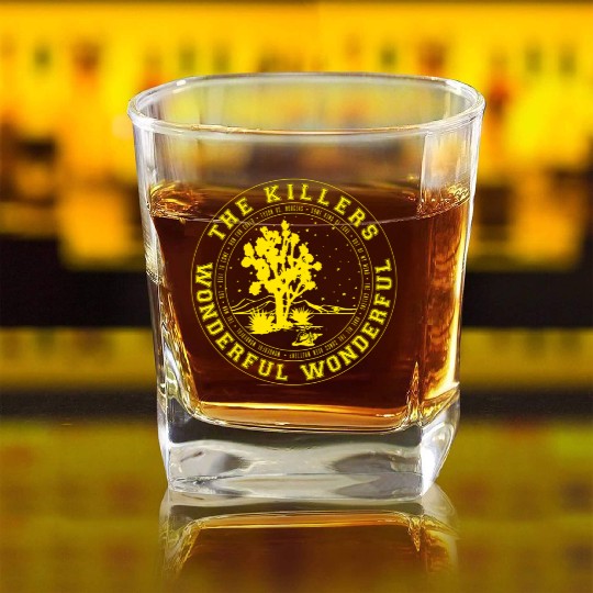Official The ers Yellow Black Desert Square Whiskey Glasses