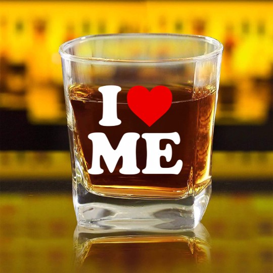 I Love Me Heart Maine Square Whiskey Glasses