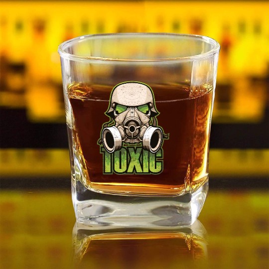 Toc Green Military And Safety Gas Square Whiskey Glasses