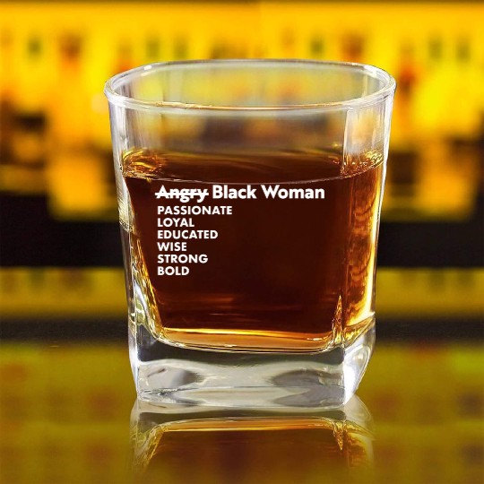 Angry Black Stereotypes Square Whiskey Glasses