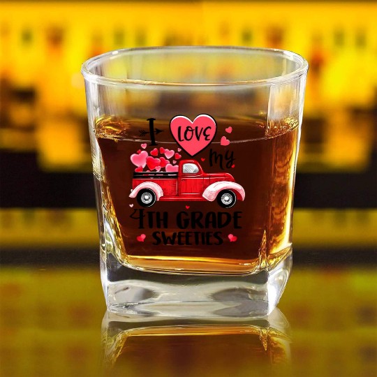 Ph Truck Day 4Th Grade Teacher Square Whiskey Glasses