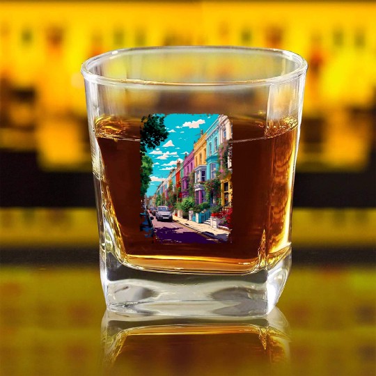London Skyline Square Whiskey Glasses