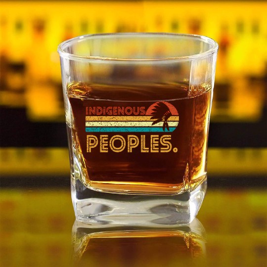 Indigenous Peoples Day Square Whiskey Glasses