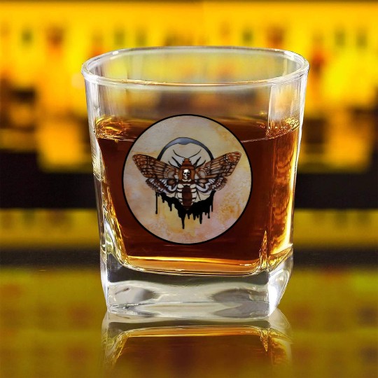 Death'S Head Hawk Moth Square Whiskey Glasses