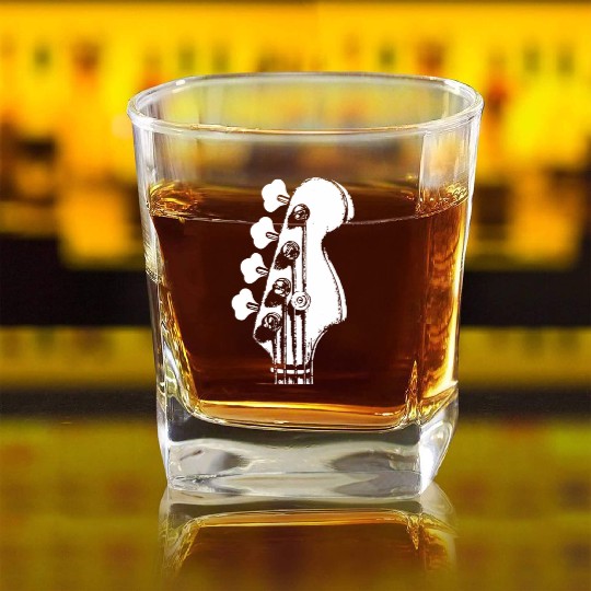 Guitar Classic Rock & Roll Guitar Lover Guitar Square Whiskey Glasses