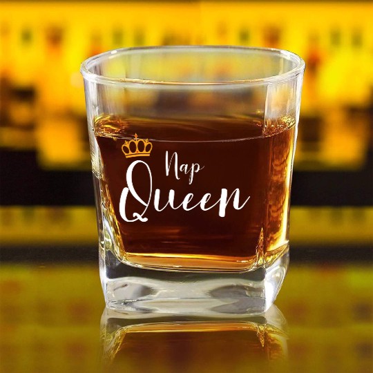 Funny Nap Lover Teens Girls Women Nap Square Whiskey Glasses