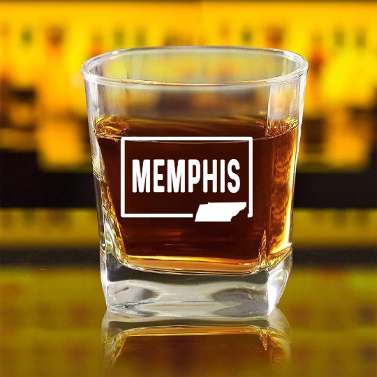 Memphis Tennessee Tn - Home Hometown Vacation Square Whiskey Glasses