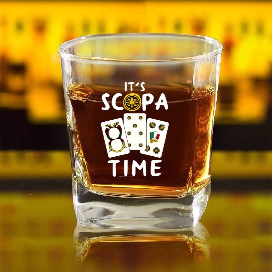 Scopa Italian Card Game Scopa Player Square Whiskey Glasses