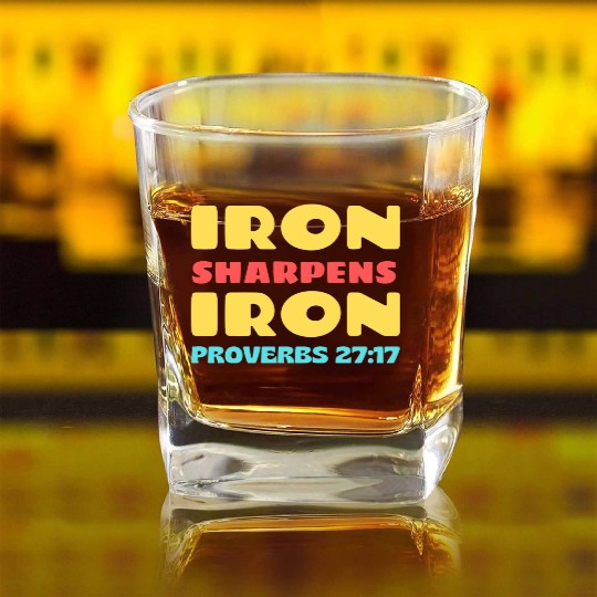 Iron Sharpens Iron nature Square Whiskey Glasses