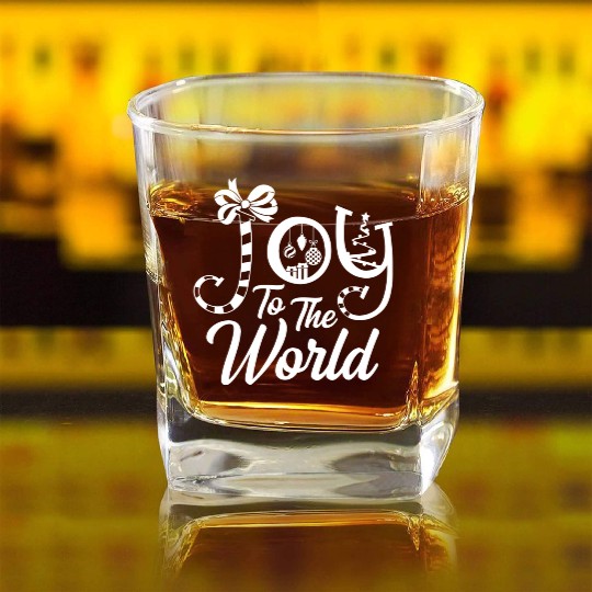 Joy to the world aesthetic Square Whiskey Glasses
