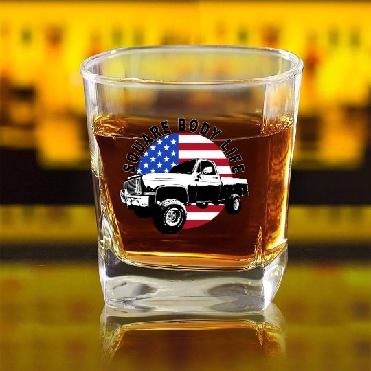 Squarebody Truck 4X4 Square Body Square Whiskey Glasses