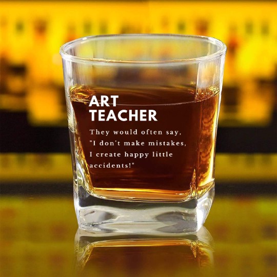 Art Teacher Accidents Square Whiskey Glasses