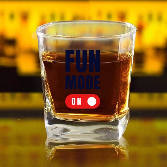 Black Colorful Dubai The Leading City in the World Square Whiskey Glasses