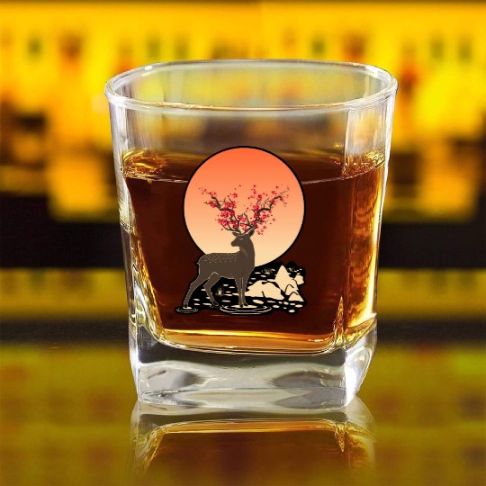THE SACRED DEER | NATURE HOLY SPIRIT Square Whiskey Glasses