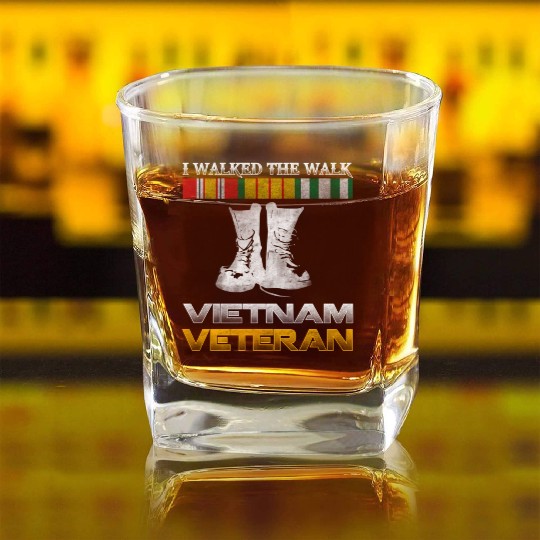 Vietnam Veteran Us Veterans Day For Square Whiskey Glasses