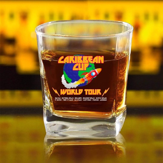 2023 World Tour Square Whiskey Glasses