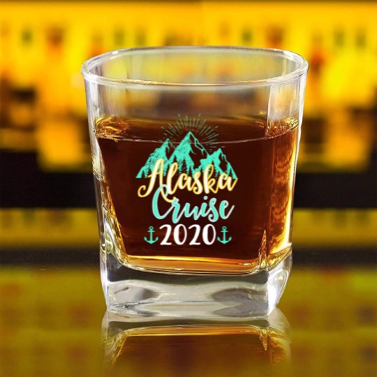 Alaska Cruise 2020 Square Whiskey Glasses