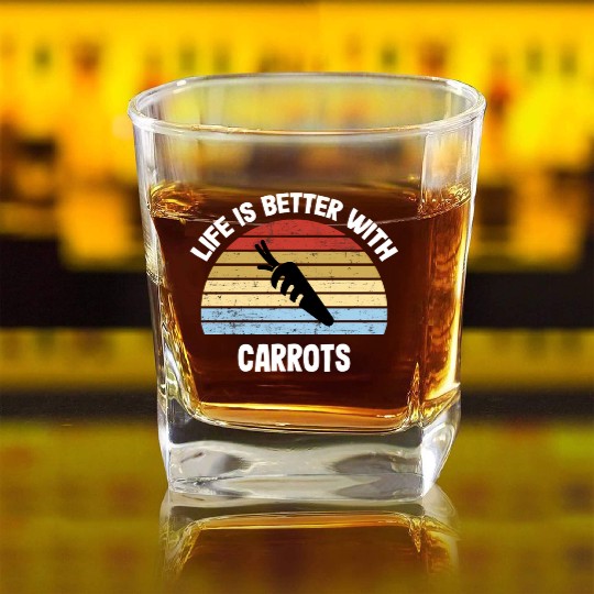 Carrot Square Whiskey Glasses