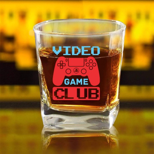 Video game club gamer Square Whiskey Glasses