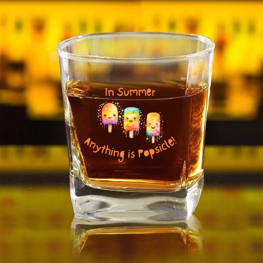 In Summer, Anything is Popsicle Square Whiskey Glasses
