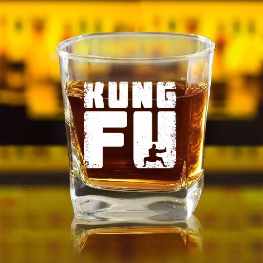 Vintage Kung Fu | Kung Fu Martial Art Square Whiskey Glasses