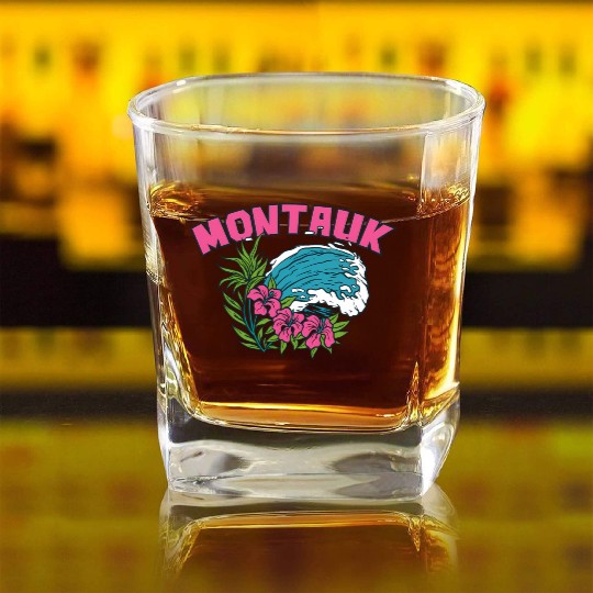 Montauk New York Summer Nyc Tropical Montaukett Square Whiskey Glasses