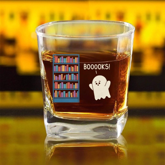 Booooks green Square Whiskey Glasses