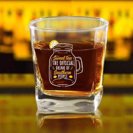 Sweet Tea Glass Outfit Southern People Square Whiskey Glasses