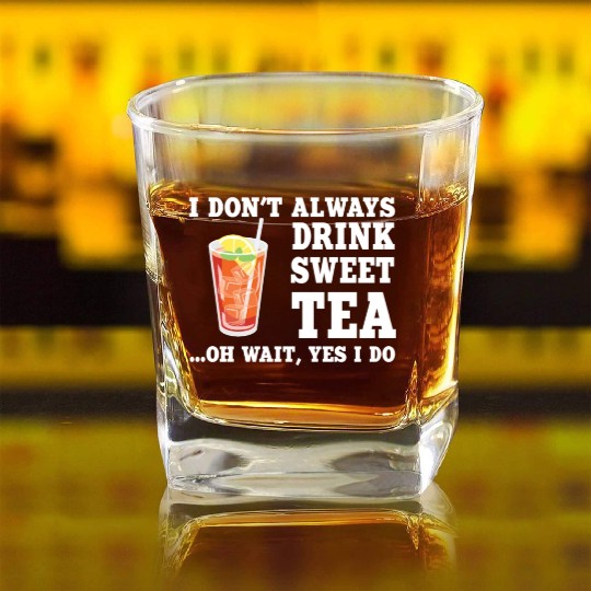 Funny Sweet Tea Humor Costume Square Whiskey Glasses