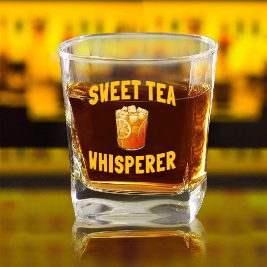 Funny Sweet Tea Whisperer Outfit Square Whiskey Glasses