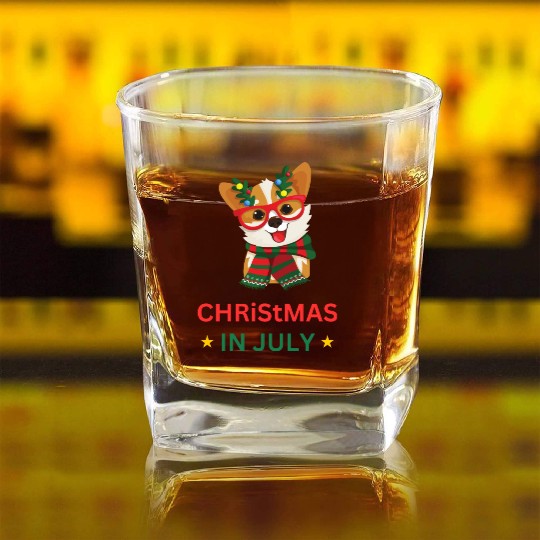 Christmas In July Square Whiskey Glasses