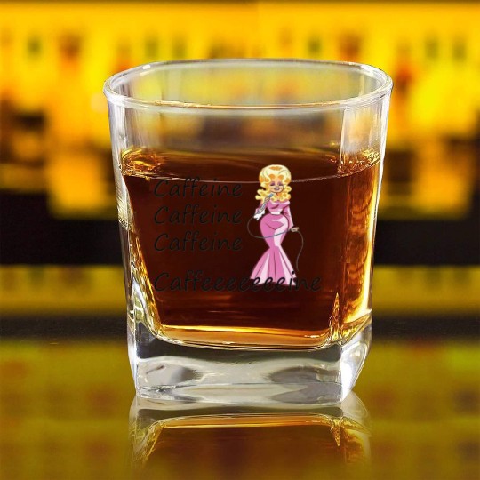 Dolly Parton fan; coffee drinker; caffeine Square Whiskey Glasses