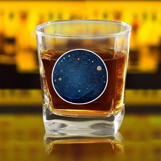 A Starry Night Square Whiskey Glasses